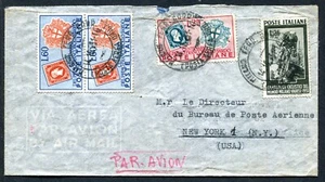G035-27 ITALIA REPUBBLICA 1951 Valori gemelli Aerogramma affrancato con Francobo - Foto 1 di 1