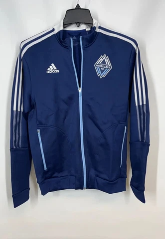 NWT Vancouver Whitecaps FC MLS Adidas Men's M Dark Blue Anthem Jacket $85 GL9405 Cover