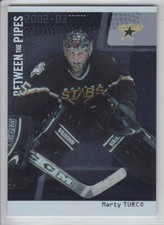 2002-03 BAP BTP MARTY TURCO SILVER /100 PARALLEL #23 Between Pipe Be Player Star