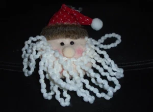 NOS WHIMSICAL SANTA CLAUS FABRIC CHRISTMAS ORNAMENT - Picture 1 of 1