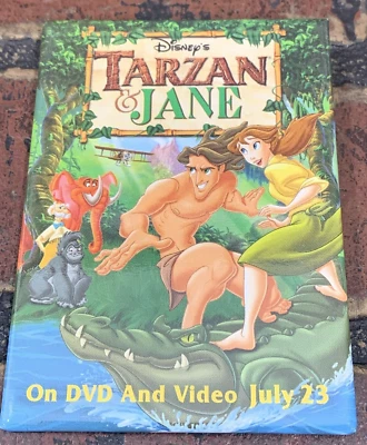 Vintage Walt Disney Tarzán y Jane DVD Promo Película Promocional Botón Pinback Foto 1 de 4