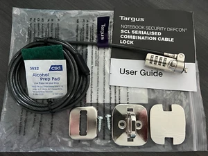 Targus PA410S-1 Notebook Sicurezza Defcon CL Serializzato Combo Cavo Blocco Scatola Aperta - Foto 1 di 4