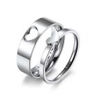 Fabulous Hearts And Internal Engraving I LOVE YOU Couple Band In 10K White Gold