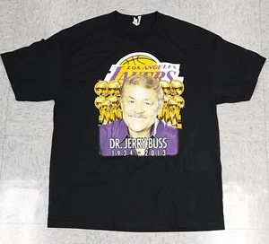 Dr Jerry Buss R.I.P. Black T Shirt Size XL Kobe Bryant Lakers - Picture 1 of 5