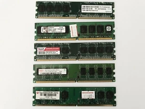 Stock 13 Pièces Mémoire 1 Go ddr2 5300 667 MHZ + 7 Pièces 800 MHZ 6300 - Photo 1/1