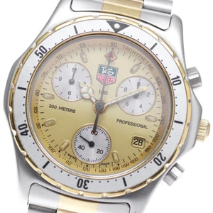 TAG HEUER professional CE1121 Chronograph Gold Dial Quartz Men's Watch_867492 - Picture 1 of 6