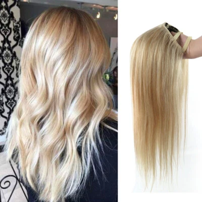 Long U Shape Glueless 100% Real Human Hair Machine 3/4 Weft Cap Wig Highlights - Image 1 of 4