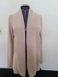 NWT Womens Tan Long Sleeve Knit Open Sweater Jacket M Retail $89 Collared - Picture 1 of 13