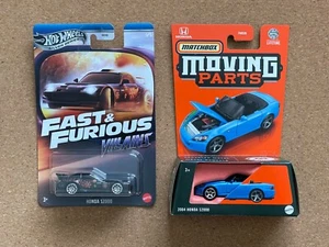 Lot of 2 - Hot Wheels + Matchbox Moving Parts Honda S2000 - Picture 1 of 1