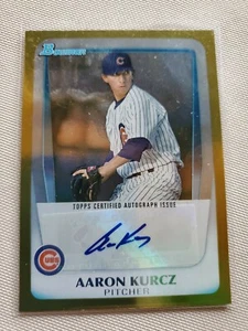 Aaron Kurcz 2011 Bowman Draft Retail Prospects Gold Foil #08 /50 #BPA-AK Auto RC - Imagen 1 de 8