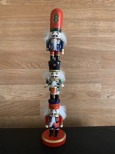 Three Soldiers Nutcrackers Stacked. - Picture 1 of 4