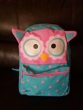 Accessories 22 Girls Backpack 16" Blue Pink Owl BagPack