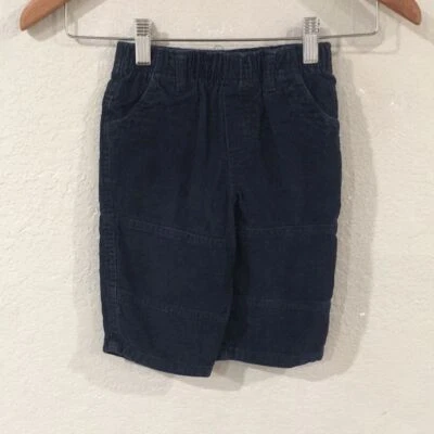 Koala Kids Baby 12M Navy Blue Corduroy Pants 100% Cotton Minimalist - Image 1 of 4
