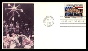 Mayfairstamps US FDC 1984 Hispanic Americans US Flag Celebration First Day Cover - Picture 1 of 2