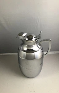 Jarra térmica al vacío Alfi frío caliente 1L Alemania vidrio cromado plateado de colección ¡Leer! - Imagen 1 de 11