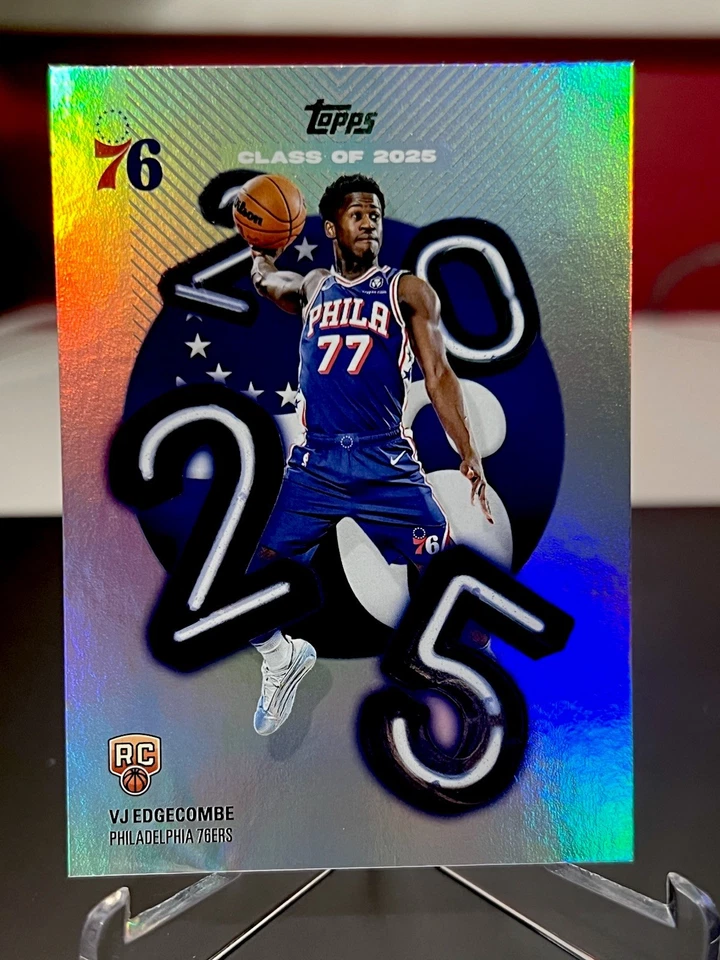 VJ EDGECOMBE 2025-26 Topps Basketball CLASS OF 2025 Insert Rookie Card SSP 76ers - Image 1 of 2