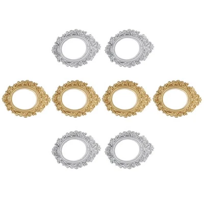  8Pcs Vintage Resin Picture Frames Antique Photography Frames Jewelry Display - Image 1 of 4