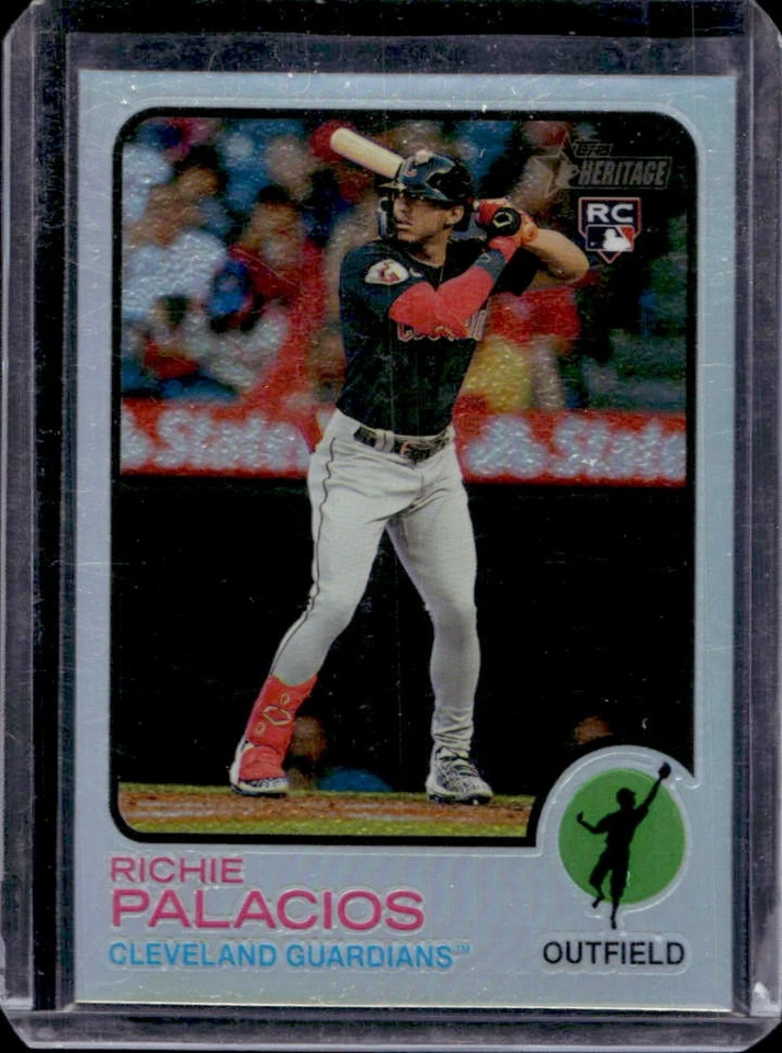 2022 Topps Heritage Richie Palacios Chrome RC Refractor Rookie #71/673 Guardians - Image 1 of 2