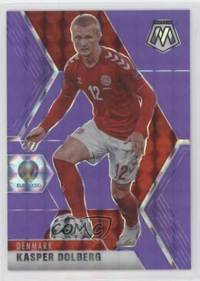 2021 Panini Mosaic UEFA Euro 2020 Fluorescent Purple Prizm /70 Kasper Dolberg - Image 1 of 2