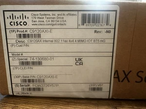 Katalizator Cisco C9120AXI-E serii 9120AX nowy otwarty box - Zdjęcie 1 z 4