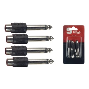 Stagg AC-PMCFH RCA Phono auf unsymmetrische Klinke Adapter, 4er Pack (NEU) - Bild 1 von 1