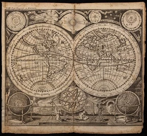 1748 - Mappemonde ancienne - Carte du monde de Johann Hübner - Gravure ancienne - Imagen 1 de 5