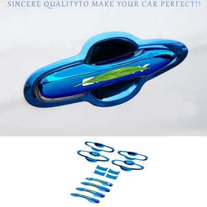 For Toyota Camry 2018-2024 Blue Titanium Side Door Handle Bowl Cover Trim 12PCS - Picture 1 of 3