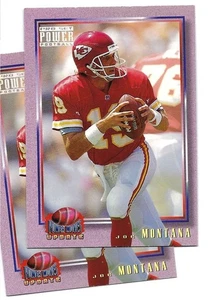 2 Stück - 1993 Pro Set Power Update Power Moves #PMUD10 Joe Montana - Bild 1 von 2