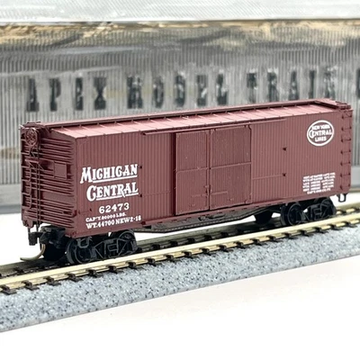 Micro-Trains escala N 43575 Michigan Central 40 ft Dbl vagón de carga forrado de madera 62473 Foto 1 de 4