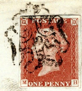 GB NUMBER *10* MALTESE CROSS London MX Cover 1d Red 1843 SG.Cat £1,100 X25a - Picture 1 of 9