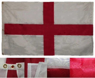 3x5 Embroidered Sewn St George's Cross Premium Quality 300D Nylon Flag 3'x5'  - Image 1 of 4