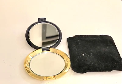 DOUBLE SIDED 1X-2X MAGNIFYING COMPACT PURSE SIZE MIRROR  W/POUCH - USA SHIP - Image 1 of 4