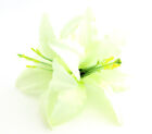 Romantique double crème blanche lys soie fleur clip cheveux pince à cheveux, épingle, mariée