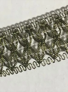 Luxe Celebrate It Olive Green Metallic Ribbon 1” X 3 Yds Polyester/ Nylon New - Picture 1 of 5