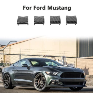 4pcs Dashboard Navigation Switch Button Cover Trim For Ford Mustang 2015+ Carbon - Picture 1 of 9