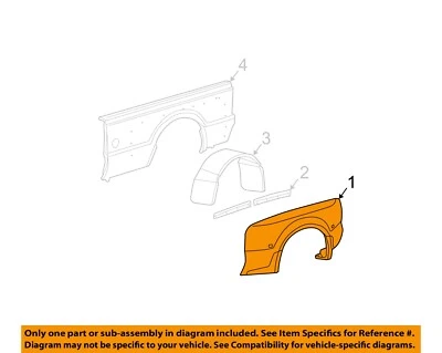 FORD OEM 99-10 F-250 Super Duty Fender-Pickup Bed-Rear Fender Right XC3Z16312AG - Image 1 of 2