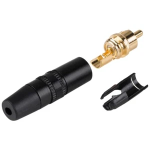 Neutrik Rean NYS373-0 macho RCA enchufe fono (negro/dorado/negro) - Imagen 1 de 2