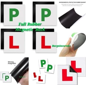 L & P Plates (N) Magnetic Learner New Pass Drivers Plate Full Back Rubber Magnet - Picture 1 of 23