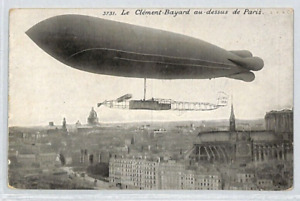 FRANCE AIRSHIP Postcard *CLEMENT BATARD* Pioneer Aviation "Zeppelin" XZ185