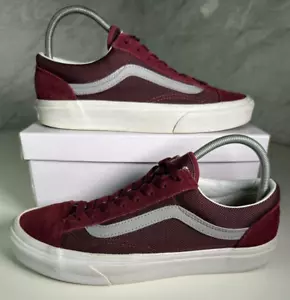 Vans Off The Wall Canvas Suede Trainers Sneakers Size 6.5 UK 40 EU Burgundy - Picture 1 of 17
