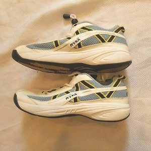 Ryka Women's Athletic Aerobics Shoes White Blues Yellow Gray Sz 8.5 - Picture 1 of 6