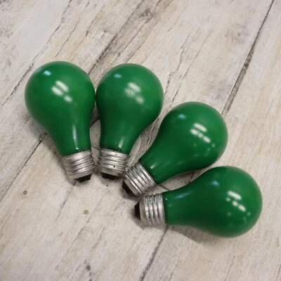 4Pc- Vintage Philips 60-Watt A19 Light Bulbs. GREEN COATED Decorative Color Bulb - Image 1 of 4