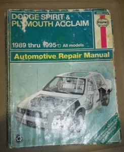 1989-1998 Dodge Spirit & Plymouth Acclaim Repair Manual - Picture 1 of 2