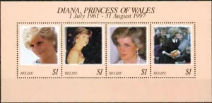 BELIZE -1998-DIANA SHEET OF 4- VF** - Foto 1 di 1