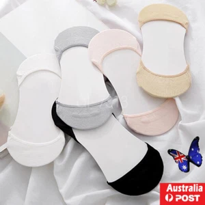 1/3/5 Pairs Girls Young Women Non-slip Heel Grip Low Cut No Show Socks Invisible - Picture 1 of 13