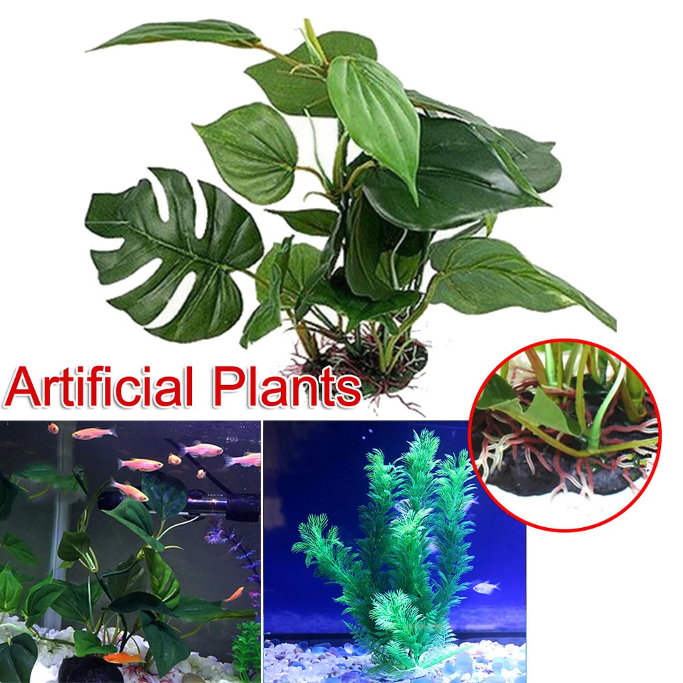 Artificial Plants Aquarium Simulation Plastic Plants Artificial Fish Tank Decor - image 1 of 4