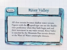 Mage Knight Card Domain D-016 River Valley Water Terrain Wizkids cards