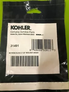 Kohler 31491 Schraube 8-32 x 1/2" Rundkopf Original Serviceteile - Bild 1 von 2