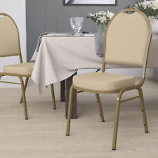HERCULES Series Dome Back Stacking Banquet Chair in Beige Patterned Fabric - ...
