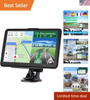 Durable 2024 Touchscreen GPS Navigator for Trucks - Voice Alerts & Maps Included - Image 1 of 4